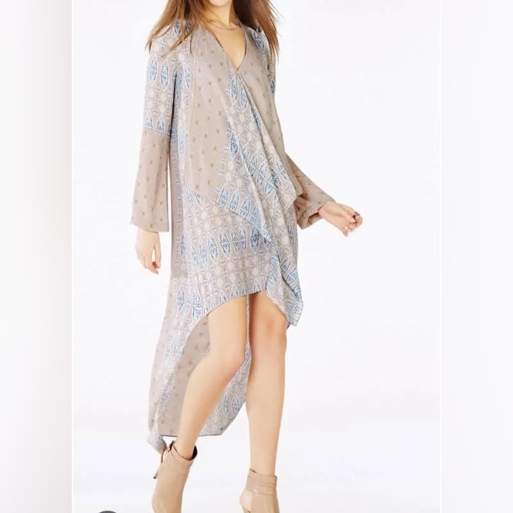 $248 NWT BCBGMaxAzria | Kyndal Dramatic High-Low Asymmetrical Tapestry Dress S
